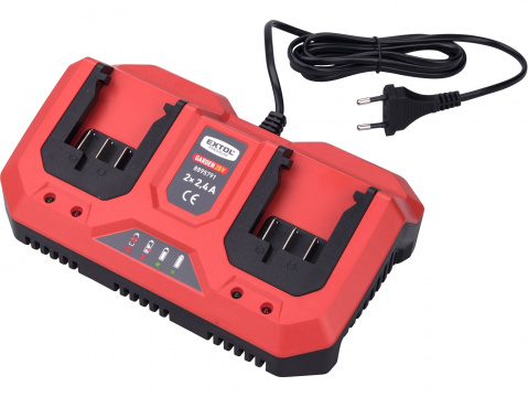 EXTOL PREMIUM nabíječka GARDEN20V, 2 x 2,4A