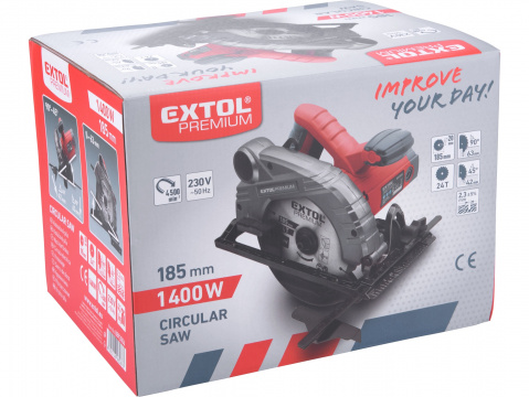 EXTOL PREMIUM pila kotoučová, 185mm, 1400W