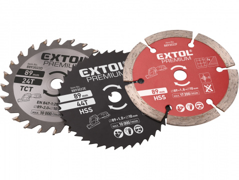 EXTOL PREMIUM pila kotoučová/řezačka s laserem, zanořovací, 89mm, 705W 8893023
