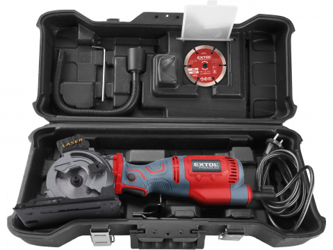 EXTOL PREMIUM pila kotoučová/řezačka s laserem, zanořovací, 89mm, 705W 8893023