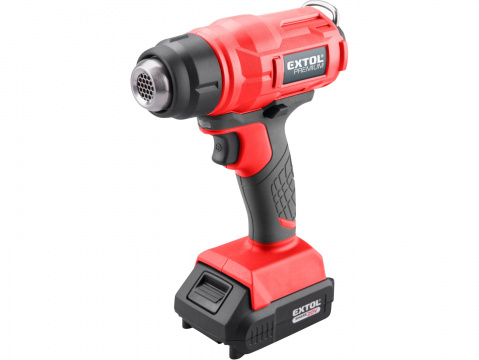 EXTOL PREMIUM pistole horkovzdušná aku SHARE20V, 550°C, 20V Li-ion, 2000mAh 8891866