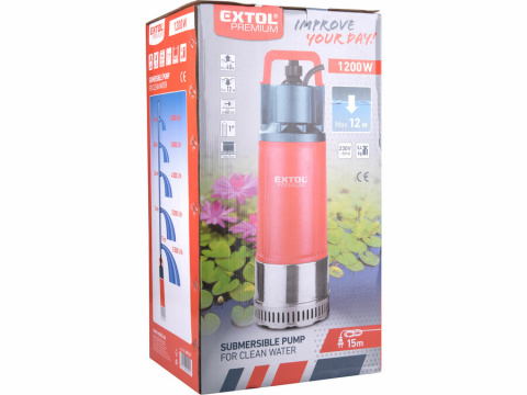 EXTOL PREMIUM Ponorné tlakové čerpadlo - vodárna, 1200W, 6000l/h 8895017