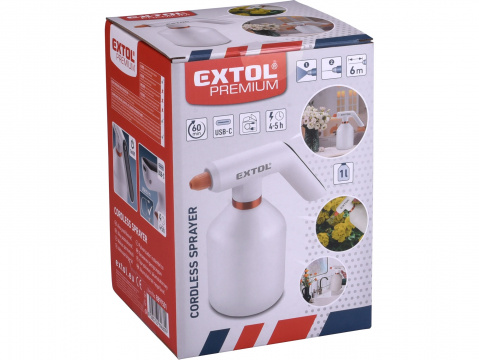 EXTOL PREMIUM postřikovač aku, 1l, USB nabíjení 8891501