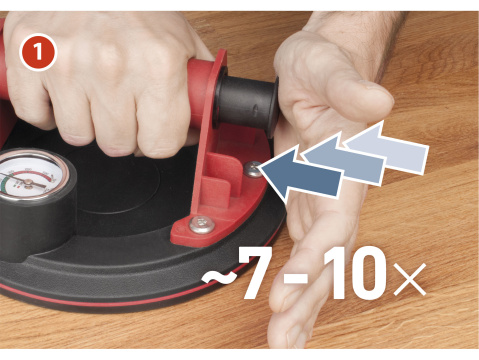 EXTOL PREMIUM přísavka s manuální pumpou a manometrem, O 200mm/130kg 8863110
