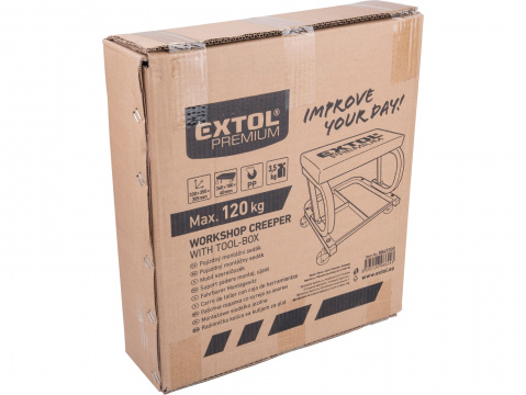 EXTOL PREMIUM sedák montážní pojízdný, nosnost do 120kg 8863300