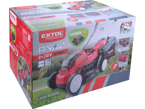 EXTOL PREMIUM sekačka aku, BRUSHLESS, GARDEN20V, 20V Li-ion, 2x2000mAh 8895720
