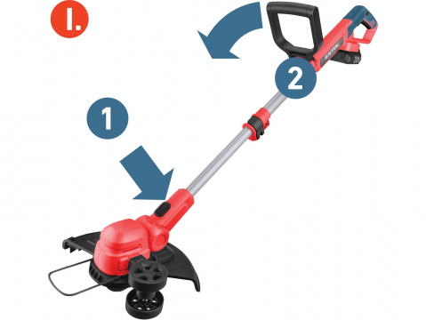 EXTOL PREMIUM sekačka strunová aku, SHARE20V, 30cm, 2Ah 8891900