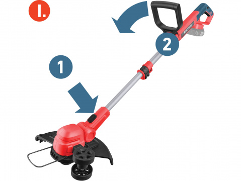 EXTOL PREMIUM sekačka strunová aku, SHARE20V, 30cm, bez baterie a nabíječky 8891901