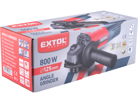 EXTOL PREMIUM Úhlová bruska 125mm 800W, úzké tělo