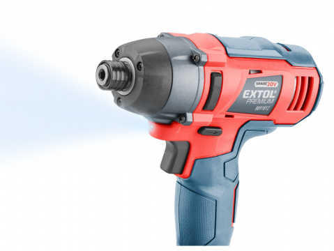 EXTOL PREMIUM utahovák rázový 1/4" aku SHARE20V, 20V Li-ion, 2000mAh 8891812