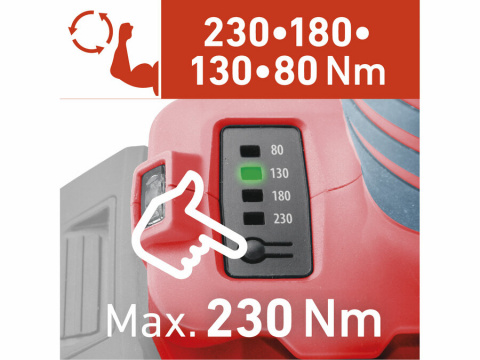 EXTOL PREMIUM utahovák rázový 1/4" aku SHARE20V, 230Nm, 20V Li-ion bez baterie a nabíječky