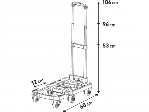 EXTOL PREMIUM vozík skládací, nosnost až 200kg/6koleček 8856009