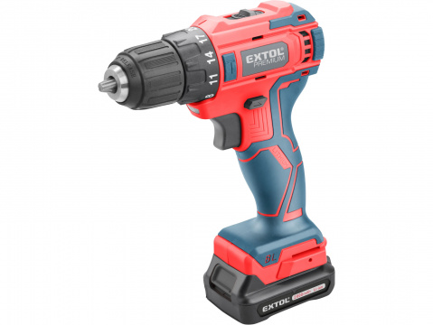 EXTOL PREMIUM vrtací šroubovák aku, BRUSHLESS, 12V Li-ion, 2Ah 8891152