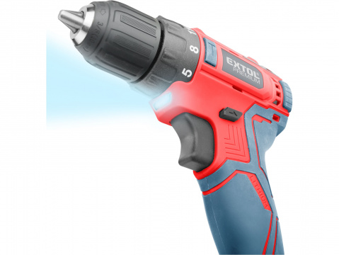 EXTOL PREMIUM vrtací šroubovák aku, BRUSHLESS, 12V Li-ion, 2Ah 8891152