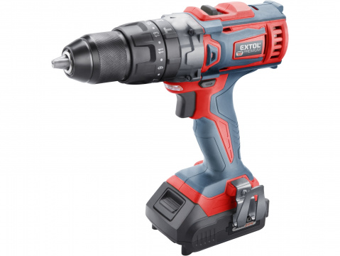 EXTOL PREMIUM vrtací šroubovák aku s příklepem SHARE20V, 20V Li-ion, 2x 2000mAh 8891804