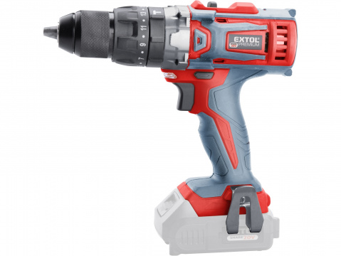 EXTOL PREMIUM vrtací šroubovák aku s příklepem SHARE20V,20V Li-ion, bez aku a nabíječky