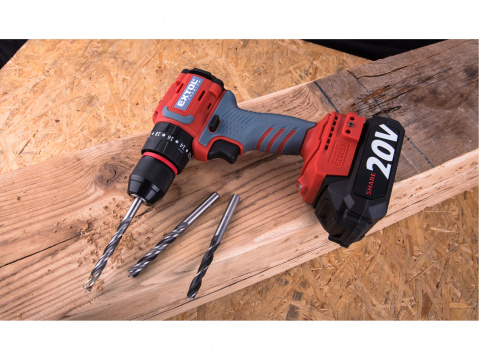 EXTOL PREMIUM vrtací šroubovák aku s příklepem SHARE20V, BRUSHLESS, 2Ah