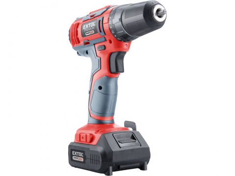 EXTOL PREMIUM vrtací šroubovák aku SHARE20V, 20V Li-ion, 1500mAh 8891800