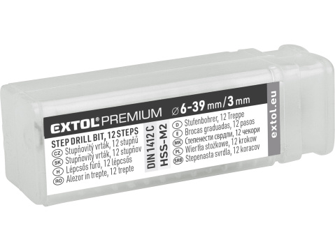 EXTOL PREMIUM vrták stupňovitý, O 6-39mm, HSS-M2 8801166