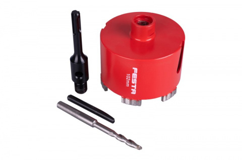 FESTA Korunka vrtací diamantová 102mm segmentová se stopkou SDS Plus, SDS+