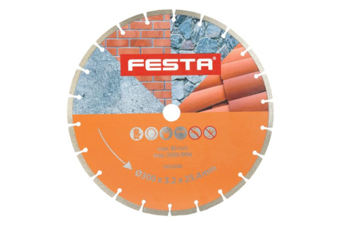 FESTA Kotouč diamantový segmentový 300x3.5x25.4mm