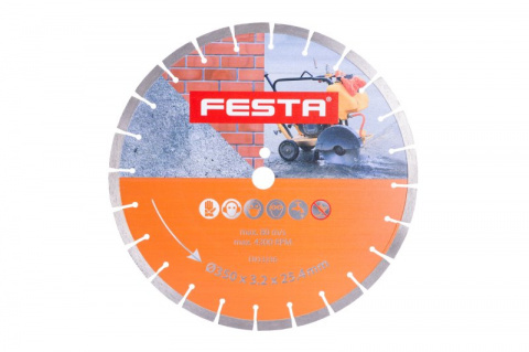 FESTA Kotouč diamantový segmentový 350x3.5x25.4mm, Asfalt + beton, segment 10mm
