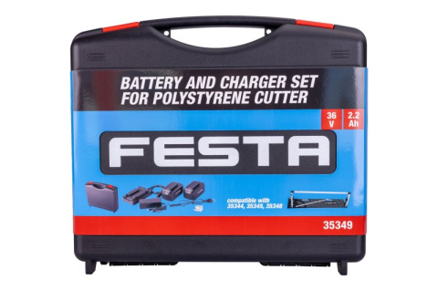 FESTA Sada baterii a nabíječky pro strunové řezačky polystyrenu 37V / 2x2200mAh