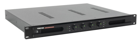 Fonestar FSD-4500E - Vícekanálový výkonový PA zesilovač DANTE, 70 a 100 V, 4 x 400 W