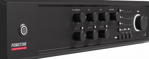 Fonestar MAX-360Z - 100 V PA zesilovač, 360 W, 5 zón