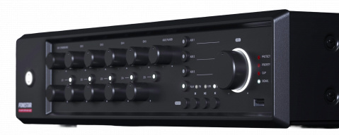 Fonestar MAX-480Z - 100 V PA zesilovač, 480 W, 5 zón