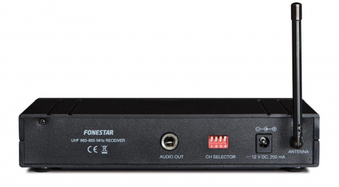 Fonestar MSH-814 - Set bezdrátového klopového UHF mikrofonu a přijímače.