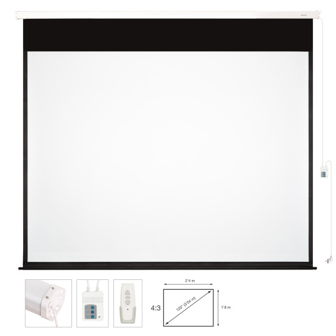 Fonestar PPEL-43120-BA - Electrické projekční plátno 4:3, 120", dálkový ovladač