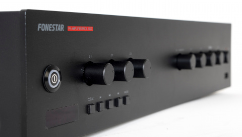 Fonestar PROX-120Z - 100 V PA zesilovač, 120 W, 3 zóny, Bluetoth, USB, FM