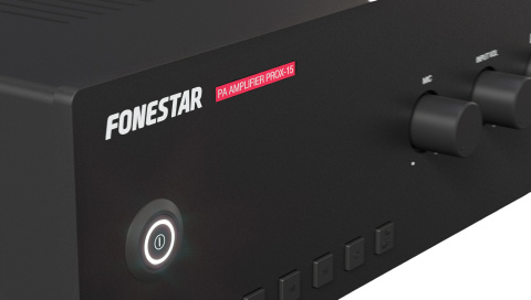 Fonestar PROX-15 - 100 V ústředna pro veřejné ozvučení s přehrávačem USB, MP3, FM, 15 W
