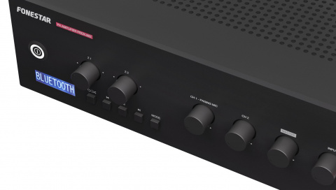 Fonestar PROX-60Z - 100 V PA zesilovač, 60 W, 2 zóny,  Bluetoth, USB, FM