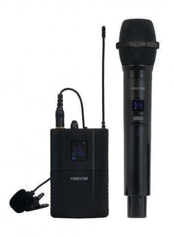Fonestar SONAIR-2MP - Sada ručního a klopového mikrofonu s pevnou frekvencí v UHF pásmu
