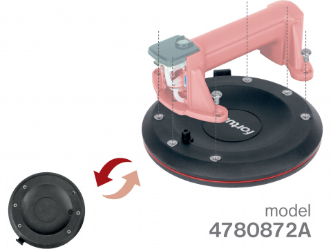 FORTUM Aku přísavka s automatickým udržováním podtlaku, O 200mm/150kg 4780872