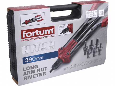 FORTUM kleště nýtovací pákové na maticové nýty, M3-M12, 390mm