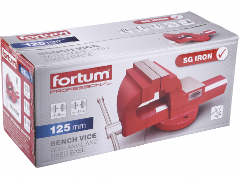 FORTUM svěrák s kovadlinou, 125mm, SG Iron 4752613
