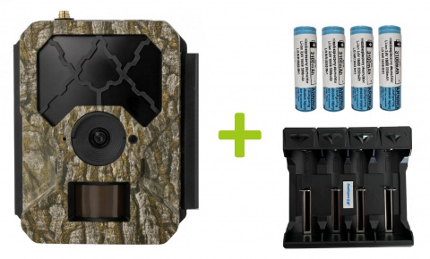 Fotopast OXE HORNET 4G, nabíječka baterií 18650 a 4ks nabíjecích baterií 18650 + 32GB SD karta, SIM a doprava ZDARMA!