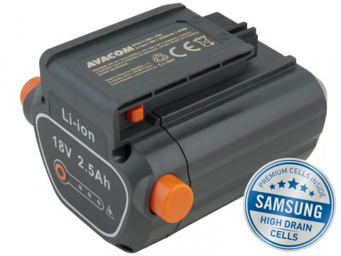 GARDENA 9839-20, Li-Ion 18V 2500mAh, články SAMSUNG
