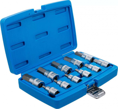 Gola ořechy imbus 1/ 2" sada 11 kusů, palcové rozměry 7/32"-13/16", BGS Technic