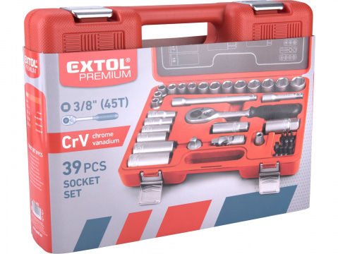 Gola sada Extol 39 dílů 3/8"