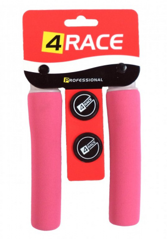 gripy 4RACE pěnové tvrzené 130mm růžové