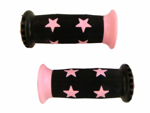 gripy dětské 22mm černo/růžové