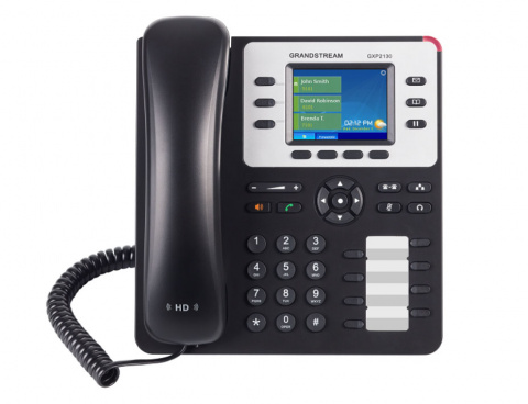 GXP2130 - Grandstream VoIP telefon, barevný LCD, 3x SIP účty, 3x prog. tl., POE