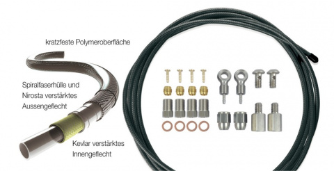 hadička hydraulických brzd XLC BS-V09 Niro 2500mm