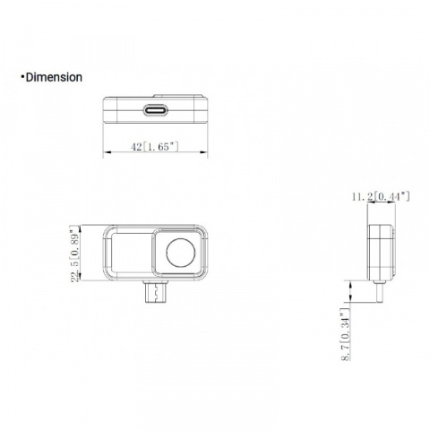 HIKMICRO ruční termokamera HM-TJ12-3ARF-Mini2 V2 - 3,5 mm