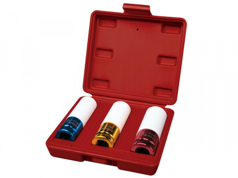 hlavice nástrčné rázové, sada 3ks, 1/2“, 17-19-21mm, L 86mm, L 86mm, CrMoV, FORTUM