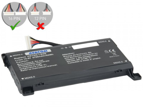 HP Omen 17 TPN-Q195 Li-Ion 14,4V 5700mAh 82Wh - 16 pinový konektor